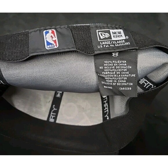 Golden State Warriors NBA The Town New Era 3930 Cap/Hat, Sz Lg-XL, Gray/Black - Picture 6 of 6